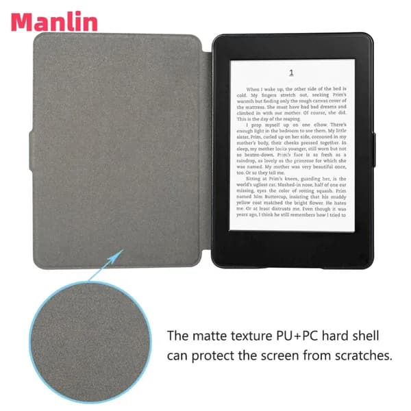 Чехол для Kindle Paperwhite 4 (2018) с рисунком №30, матовый PU+PC, магнитный, с подставкой