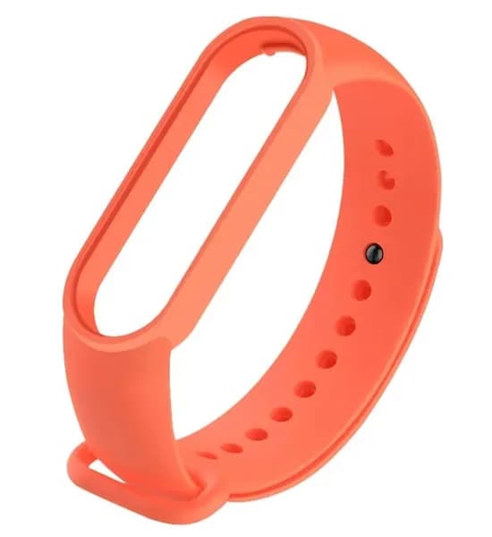 Ремешок для фитнес-браслета "Xiaomi Mi Band 6/7", оранжевый. Силиконовый, спортивный браслет для умных часов, сменный браслет, мужской и женский
