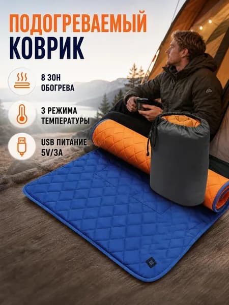 Нагревательный ковер бытовой напольный умный