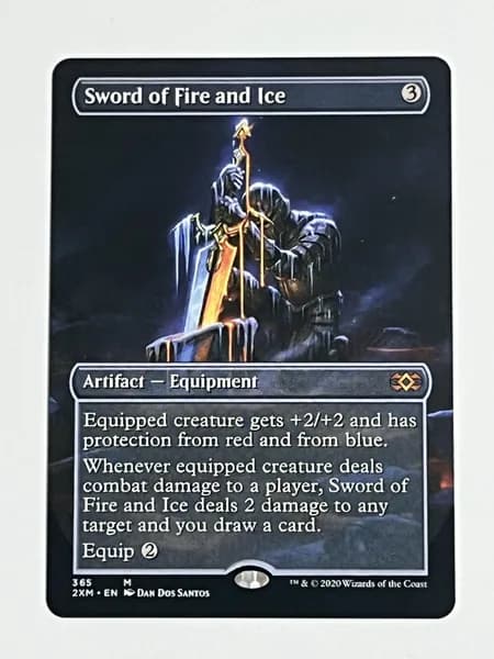 Магия сбора прокси-карт Высококачественные нефольговые карты Sword of Fire and Ice 2xm#365