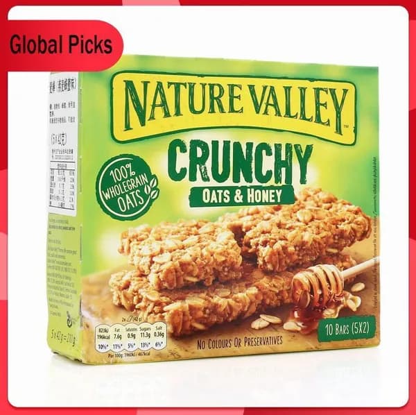 Хрустящие овсяные батончики Nature Valley, ассорти вкусов, 210 г