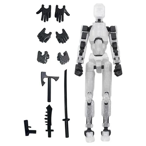 ANA7-Фигурка Робота, 3D-Печать, Полностью Шарнирная, Белая