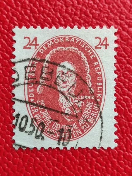 Марки Германия (Берлин) 1950. Городские пейзажи Берлина - малый формат: "250 лет академии наук в Берлине". Гашение - см фото.
