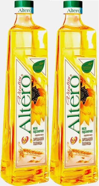 Масло подсолнечное Altero Vitality рафинированное 810мл, 2 шт