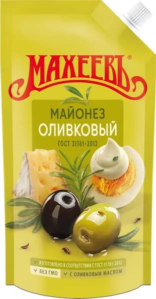 Майонез Оливковый 67% 190 г, Махеевъ