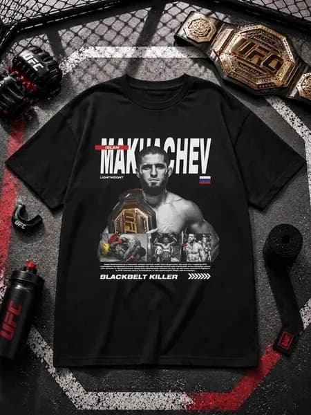 Футболка с принтом оверсайз UFC Ислам Махачев