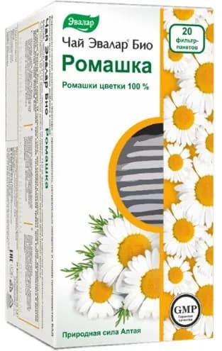 Ромашка цветки, пакетики, 20 шт. по 2 г.