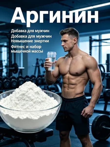 100г Аргинин /спортивная добавка для набора мышечной массы, повышение энергии для мужчин/спортивное питание для роста мышц и снижения усталости после нагрузок