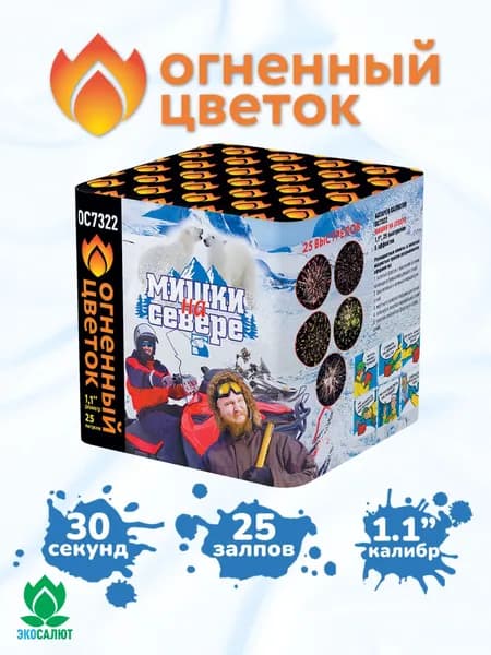 Фейерверк "Мишки на Севере" (25 залпов)