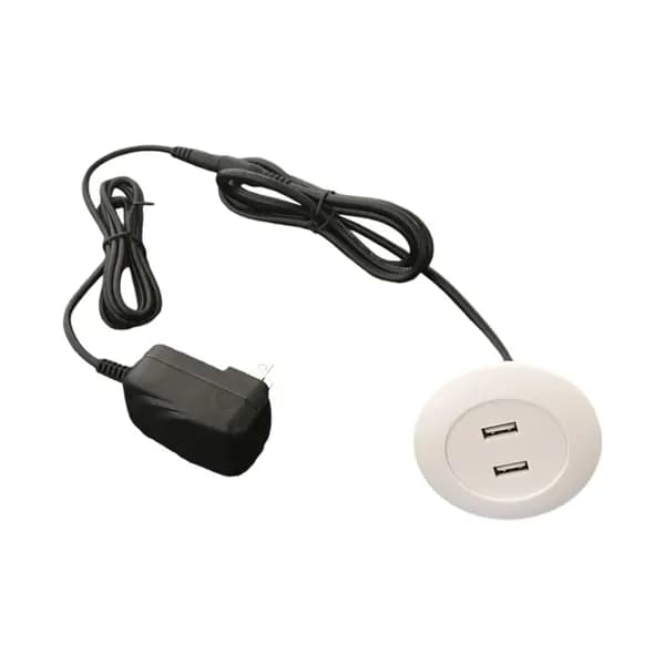 Настольная встроенная двойная USB-розетка для зарядки портативного телефона, скрытая панель