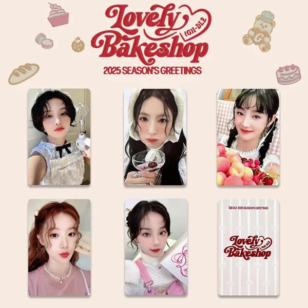 Карточки (G)I-DLE 2025 Season Greeting карты Коллекционная карточка 5.4*8.6cm 5 шт