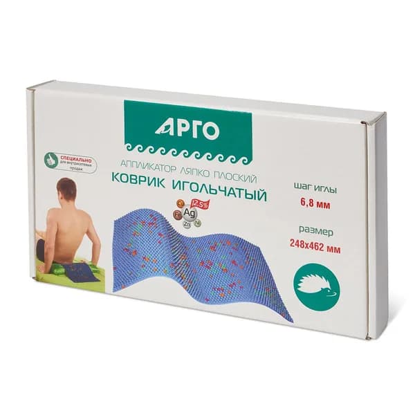 Аппликатор Ляпко Коврик (шаг игл 6,8 мм, размер 248 х 462 мм), АРГО, МПК Ляпко