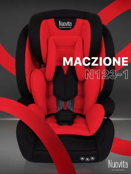 Универсальное детское автокресло Maczione N123-1 (9-36 кг) с трансформацией в бустер, группа 1-2-3.