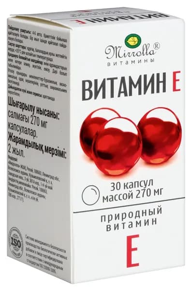 витамин е, мирролла, природный, 30 шт. капсулы