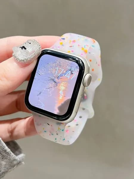 Спортивный силиконовый ремешок для Apple Watch 38mm 40mm 41mm 42mm 44mm 45mm 46mm 49mm, дышащий браслет для iWatch Series 11 10 9 8 7 6 5 4 3 SE3/2nd Ultra