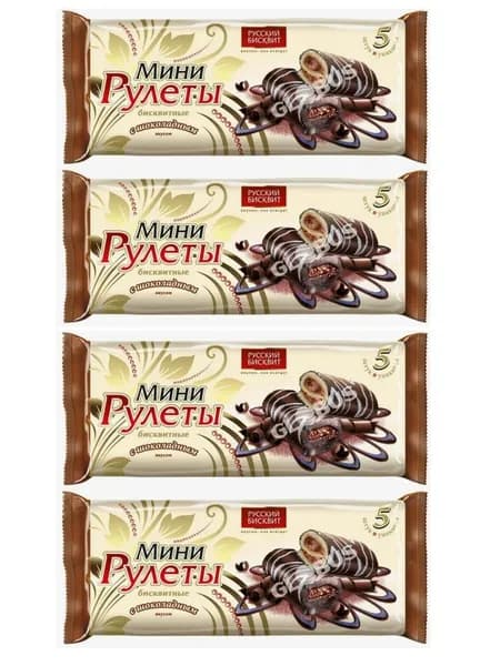 Мини-рулеты Русский Бисквит шоколад 175 г 4 шт