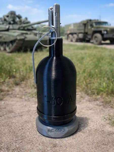Макет пластиковый ручной газовой гранаты РГ-60 АЗ (условно разборный)
