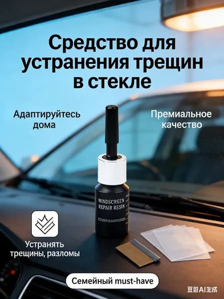 Для подготовки авто к продаже: ремонт царапин и сколов на лобовом стекле, комплект с УФ