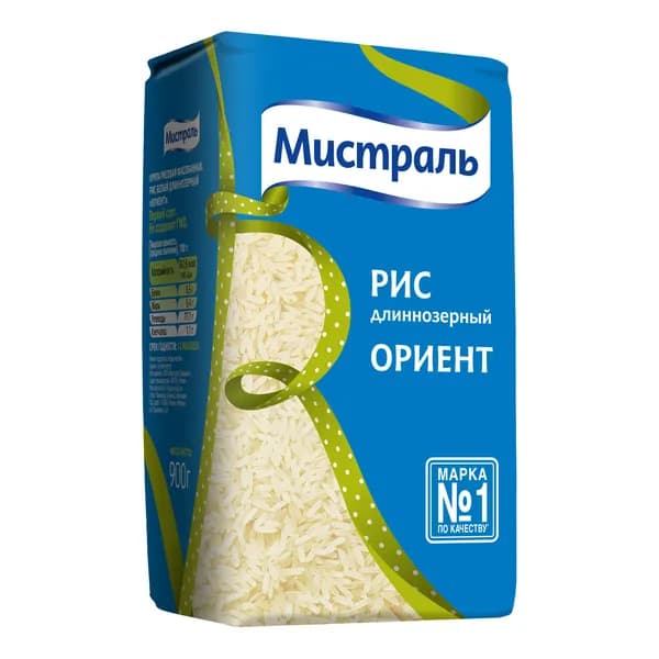 Рис Мистраль Ориент длиннозерный белый 900 г