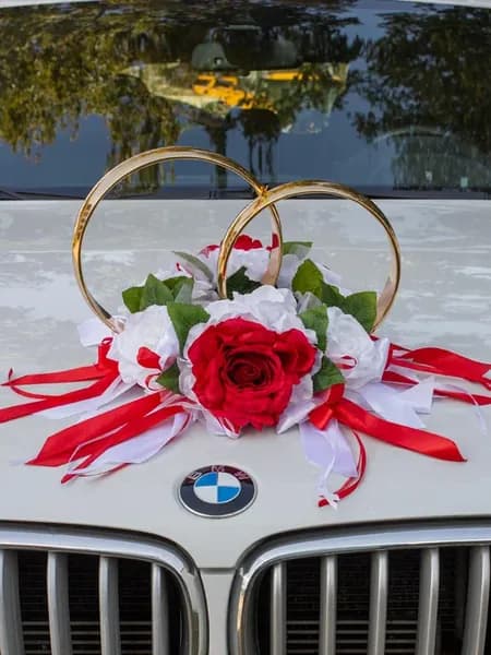 Кольца на машину свадебные украшение на крышу авто