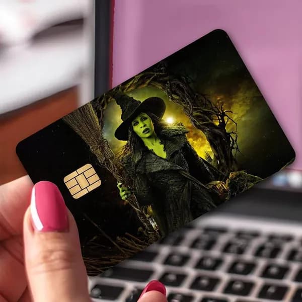 Wicked Злая Наклейка на банковскую карту, глянцевая защитная стойкая к стиранию