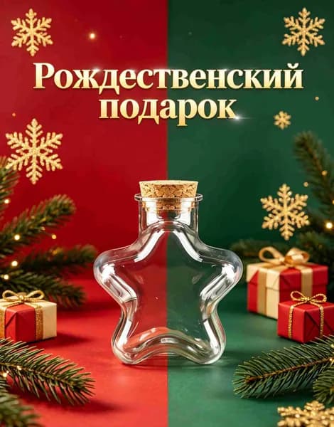 Рождественский подарок с полосатым рисунком