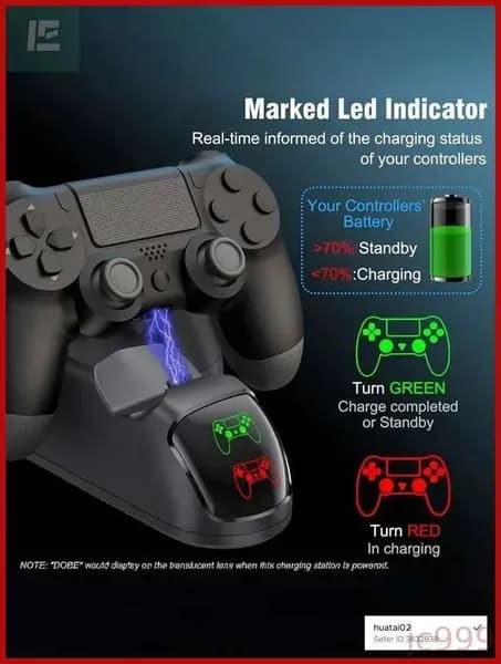 Док-станция для зарядки 2 геймпадов PS4 (Pro/Slim) беспроводное зарядное устройство для контроллеров DualShock 4