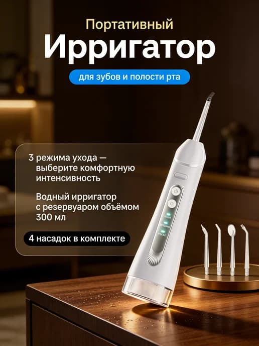 Портативный электрический ирригатор для ухода за зубами