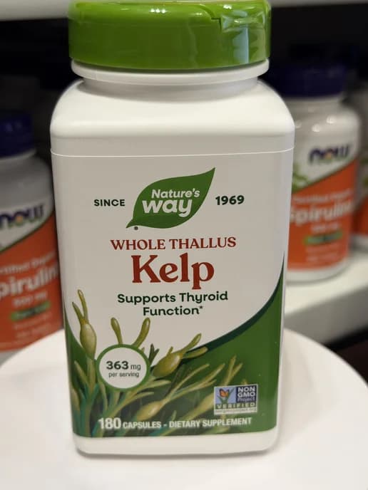 Kelp Whole Thallus 600 мг - Йод, бурые водоросли 180 капсул