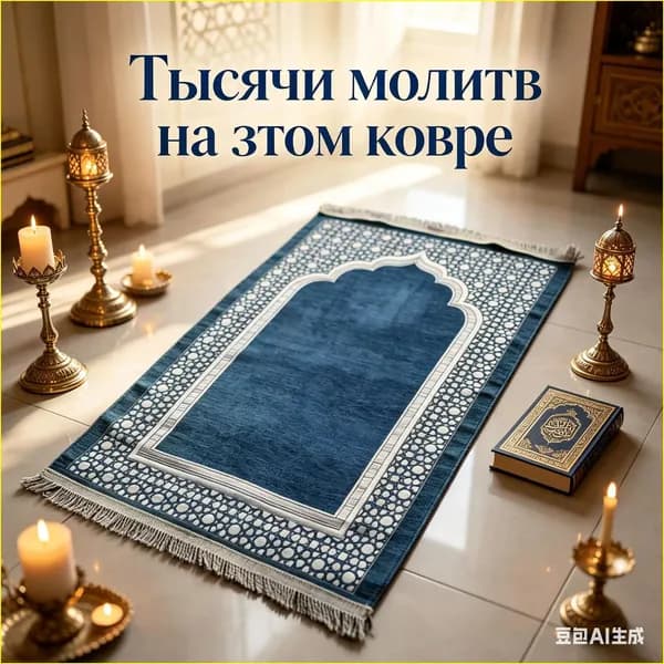 Коврик для намаза с михрабом, 3 цвета, мягкий, с бахромой, для молитвы и дома