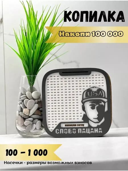 Копилка для денег "Слово пацана", 21х20 см, 1 шт