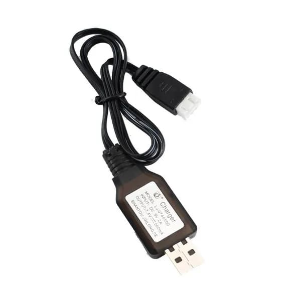 Зарядное устройство 7.4V 500mAh USB для моделей RC "Wltoys 244016 A800", черный / пластик.