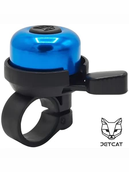 Звонок для велосипеда JETCAT JETBELL 40 Черный/Синий беговела самоката механический маленький