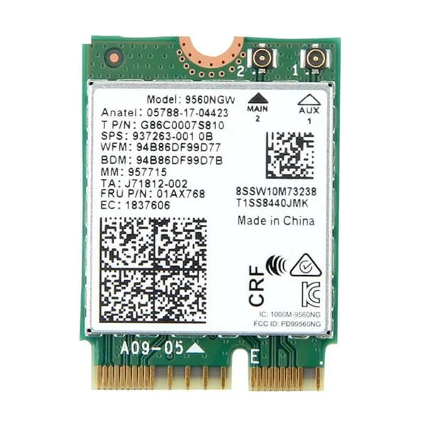 WiFi-карта 9560NGW 1730 Мбит/с, беспроводной адаптер AC 9560, двухдиапазонный 2,4G+5G, Bluetooth 5.0, 802.11Ac, M.2 CNVI 9560NGW.