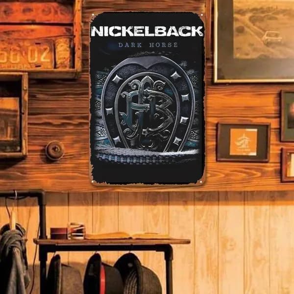 Металлическая картина прямоугольная 20 30 см с изображением группы Nickelback