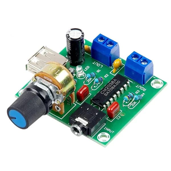 Плата мини-усилителя мощности 5 Вт + Вт, двухканальный HiFi PM CM2038, В, USB-усилитель мощности, аудиоусилитель