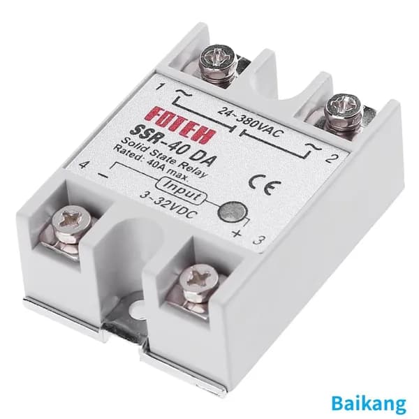 Твердотельное реле FOTEH Yaming SSR-40DA, 40 А, вход 3 32 В пост. тока, выход 24 380 В перем. тока