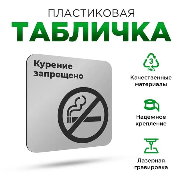 Информационная табличка курение запрещено