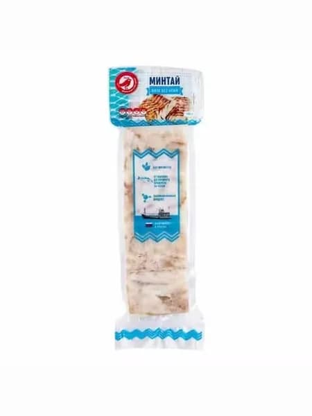Минтай АШАН Красная птица замороженный филе 400 г