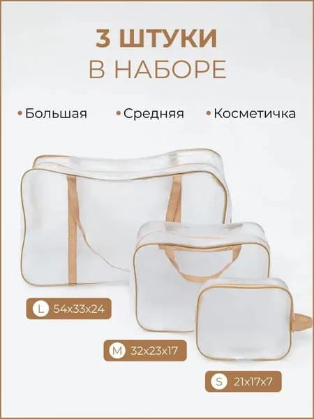 Сумка в роддом матовая 3 шт.