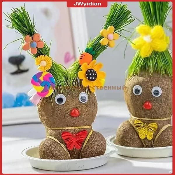 Инновационная игра для детей от 5 лет с эксклюзивной куклойгоршком для проращивания травы