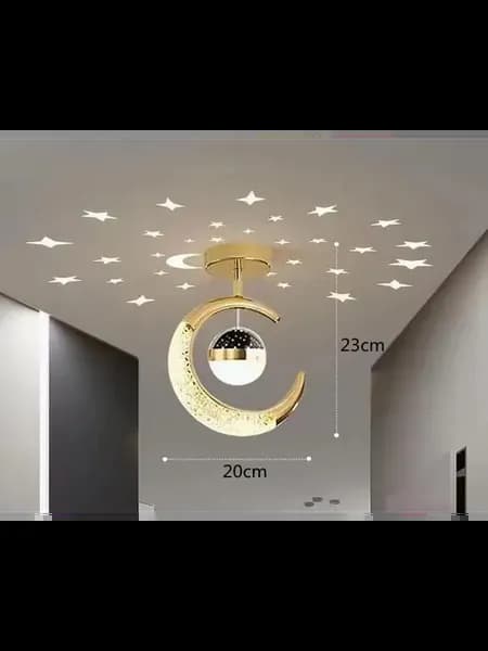 Потолочный светильник LED луна, золото, 3 цвета