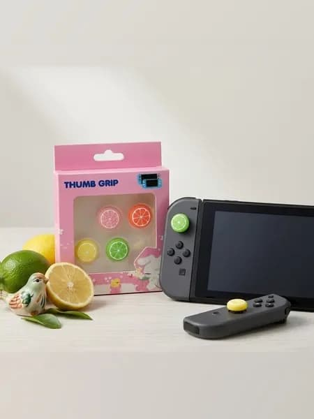 Накладки на стики для Nintendo Switch/OLED/Lite мягкий силикон, улучшенный хват, 4 шт.
