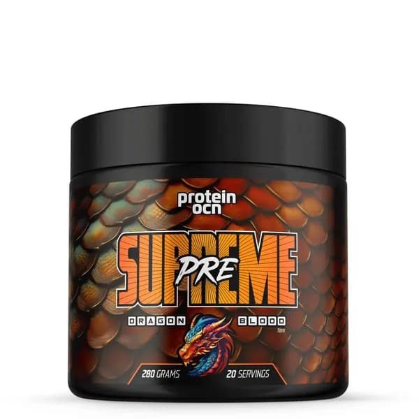 Protein Ocean Pre-Workout Supreme Энергия, Производительность и Выносливость, Предтренировочная Добавка, Вкус Dragon Blood, 280 г
