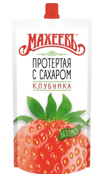 Клубника протертая с сахаром , 300г