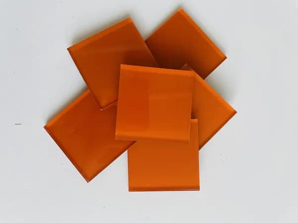 Мозаика 4 мм, лакобель 2003, оранжевый, 50х50 мм, 50 шт