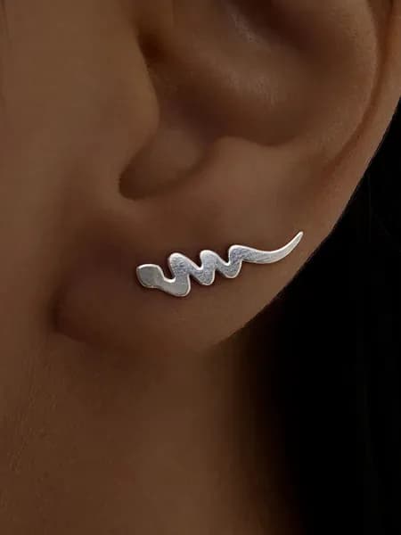 Серьги женские клаймберы серебро 925 ювелирные