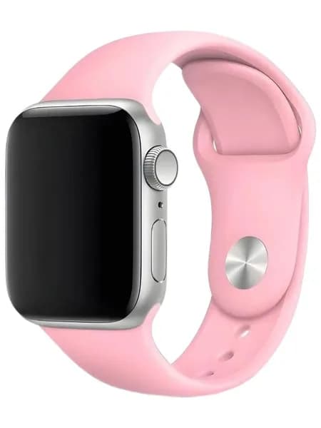 Ремешок для Apple Watch 38/40/41/42mm силиконовый, размер S-M, Розовый
