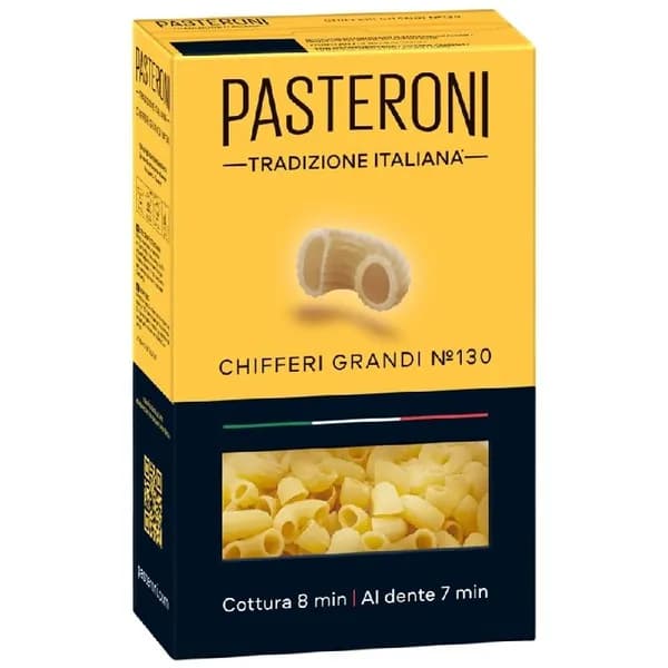 Макаронные изделия PASTERONI CHIFFERI GRANDI №130 / Рожки Большие 400г