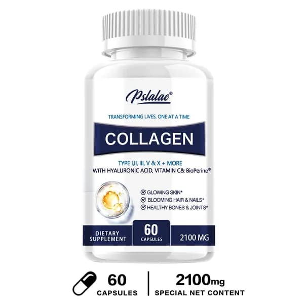 Капсулы Pslalae Collagen - содержат комплекс коллагена и витамин С - для ухода за кожей и здоровья волос